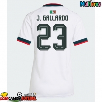 Camisa de Futebol México Jesus Gallardo #23 Equipamento Secundário Mulheres Mundo 2026 Manga Curta
